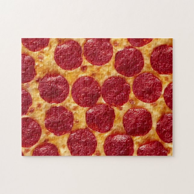 Puzzle pizza de pepperonis (Horizontal)