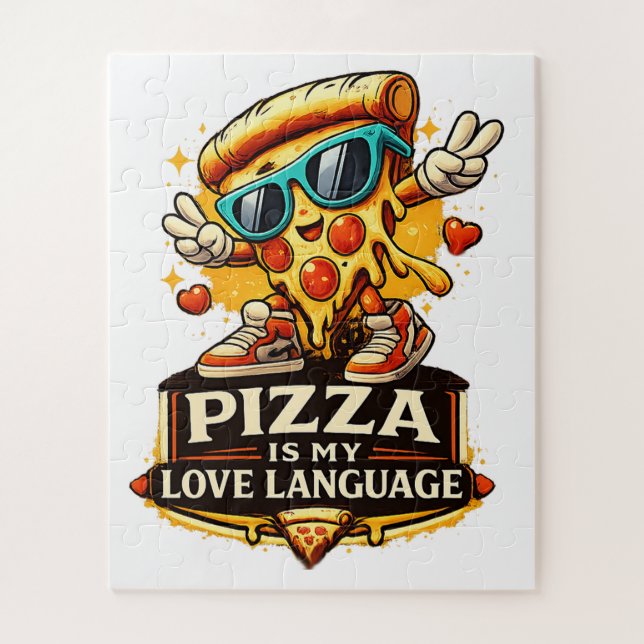 Puzzle Pizza Is My Love Funny Pizza Lover Gift  (Vertical)