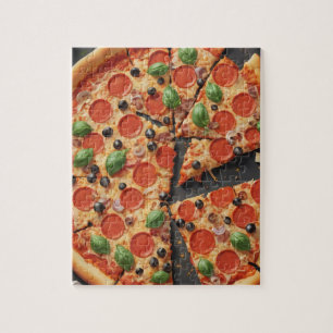 Puzzle pizza rebanada