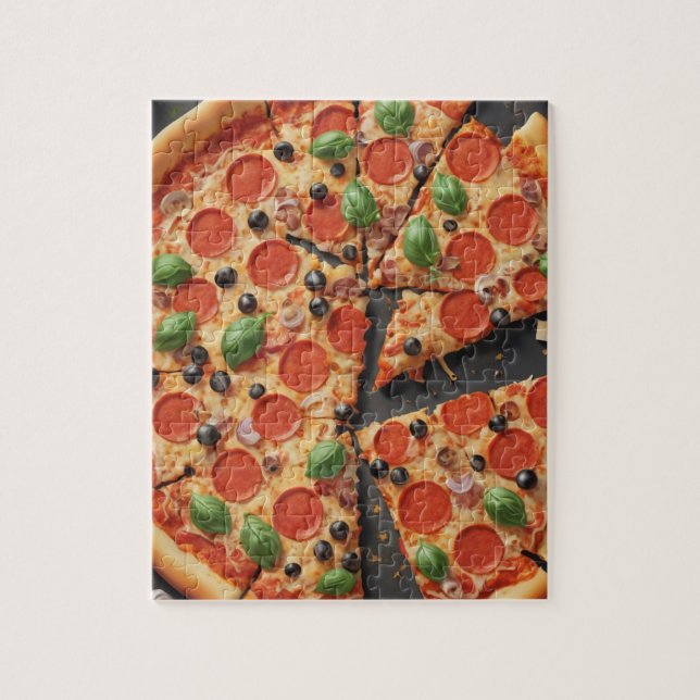 Puzzle pizza rebanada (Vertical)