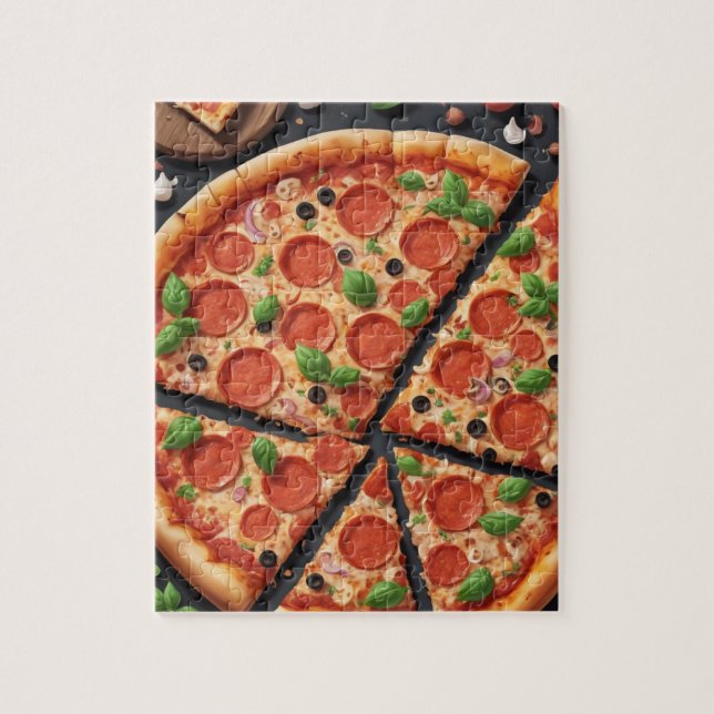Puzzle pizza rebanada (Vertical)