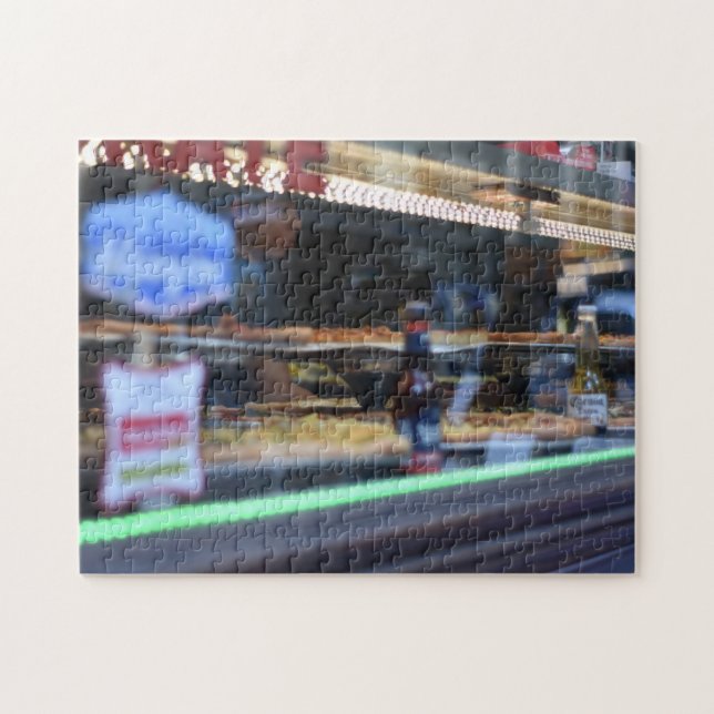Puzzle Pizza Shop Reflection Midtown Manhattan New York (Horizontal)