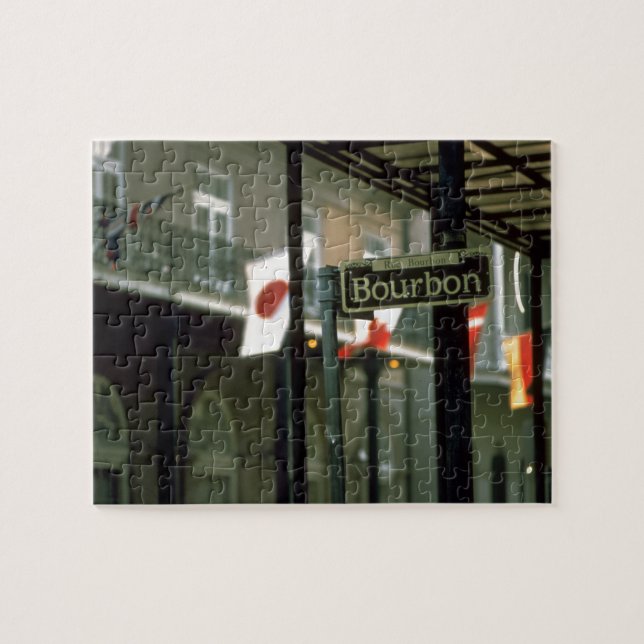 Puzzle Placa de calle de Borbón en New Orleans (Horizontal)