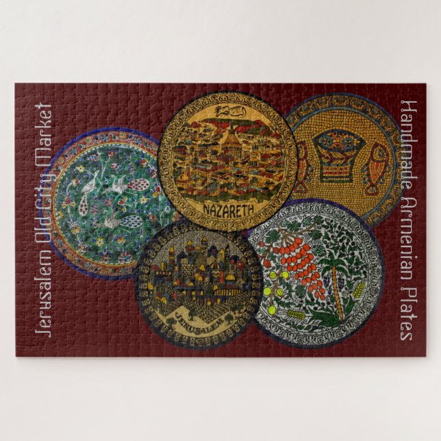Puzzle Placa de cerámica armenia hecha a mano (Horizontal)