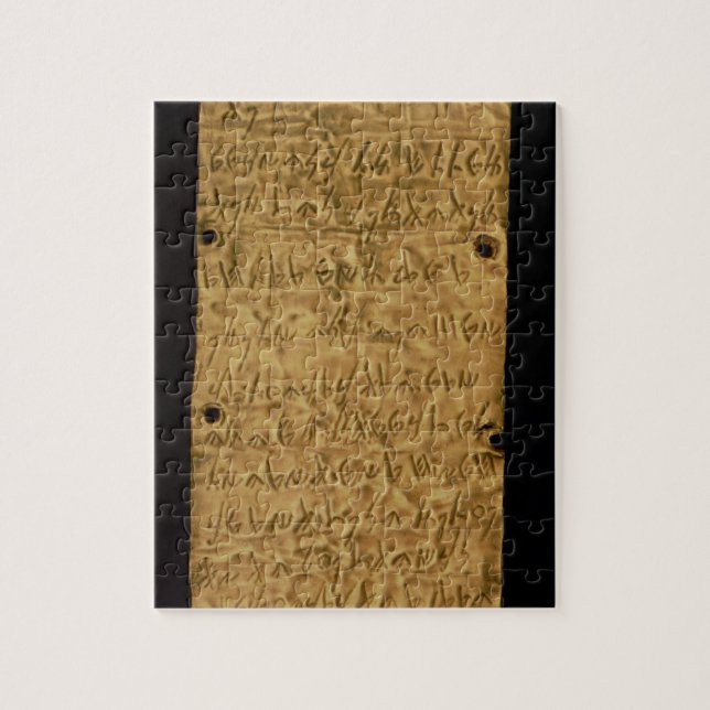 Puzzle Placa de oro con la inscripción fenicia, de Santa (Vertical)