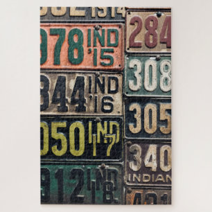 Puzzle Placas de licencia de época