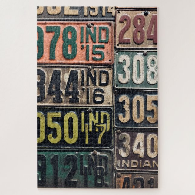 Puzzle Placas de licencia de época (Vertical)