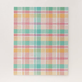 Puzzle Plaid de cuadros multicolor