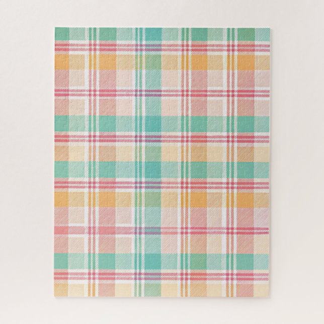 Puzzle Plaid de cuadros multicolor (Vertical)