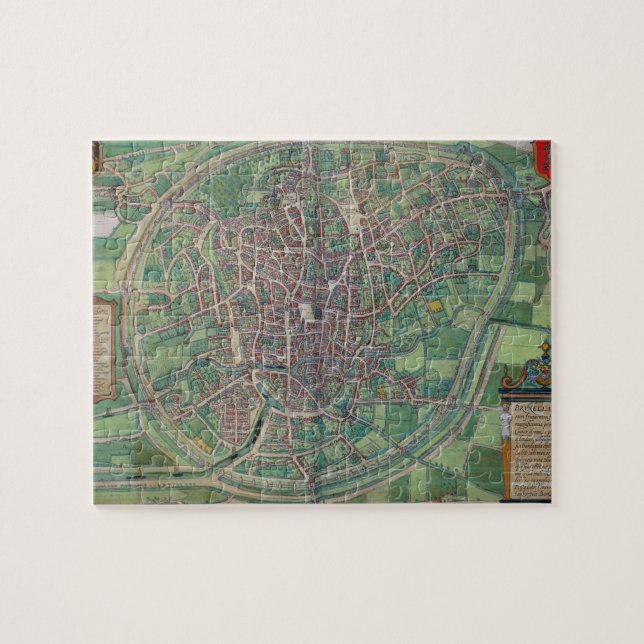 Puzzle Plan de ciudad de Bruselas, de la 'tierra de (Horizontal)