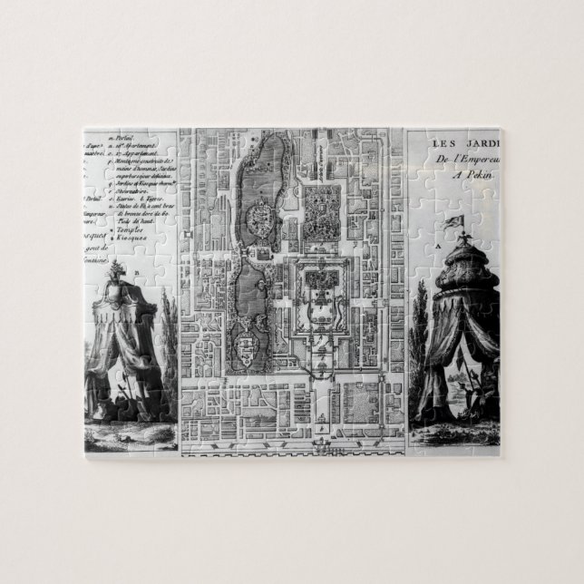 Puzzle Plan de los jardines del emperador de Pekín, de (Horizontal)