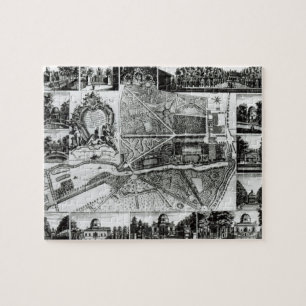 Puzzle Plan del jardín y vista de las casas en Chisw