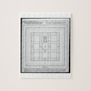Puzzle Plan del templo de Solomon, Jerusalén, del 'En