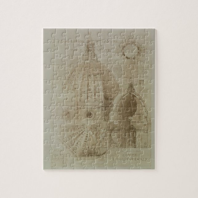 Puzzle Plan, sección y elevación de la catedral de (Vertical)