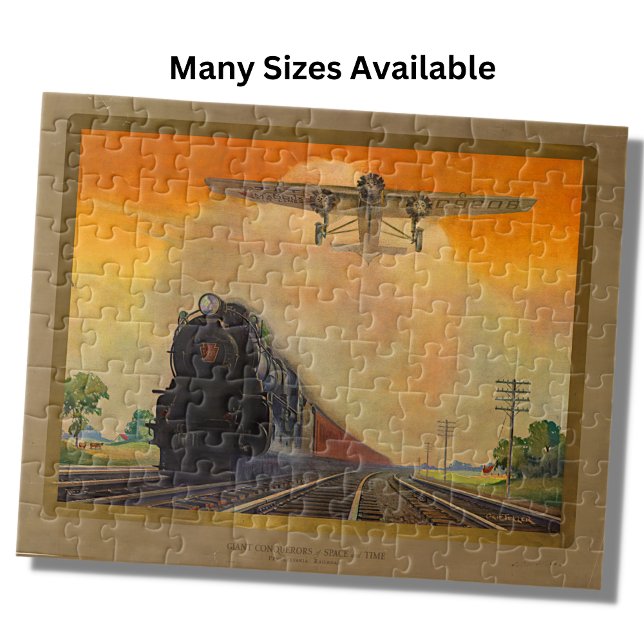 Puzzle Plane & Steam Train Engine Locomotive Railroad (Subido por el creador)