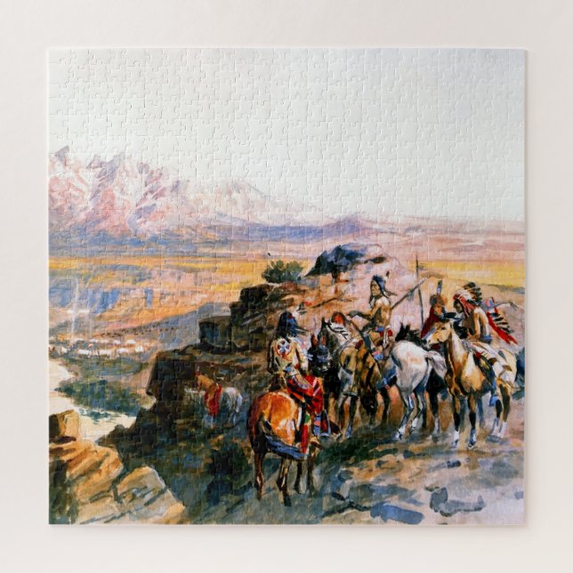 Puzzle “Planeando el Ataque” de Charles M Russell (Vertical)