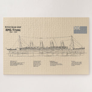 Puzzle Planes de trazado de buques Titanic RMS SD