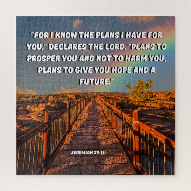 Puzzle Planes Para Prosperarte Jeremiah 29:11 Verso De La (Vertical)