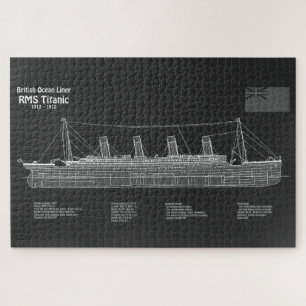 Puzzle Planes RMS Titanic Ship Blueprint PBD
