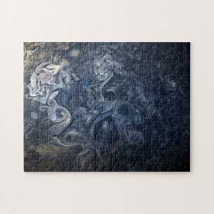 Puzzle Planet Jupiter Blues Blue White Juno Cam Swirling