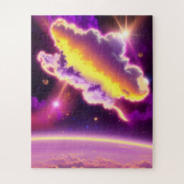 Puzzle Planeta Atmosférico Cosmic Yellow Purple Cloud Zap