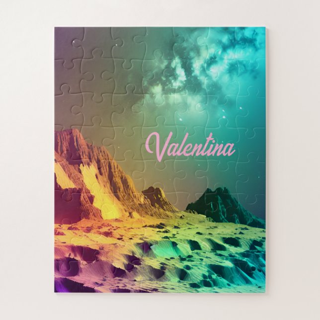 Puzzle Planeta cósmico índigo bajo asombrosa imagen unive (Vertical)