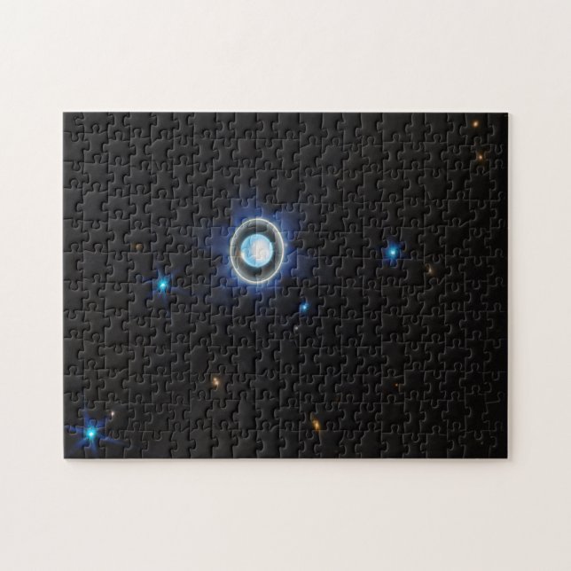 Puzzle Planeta Urano con anillos y lunas Imagen JWST (Horizontal)