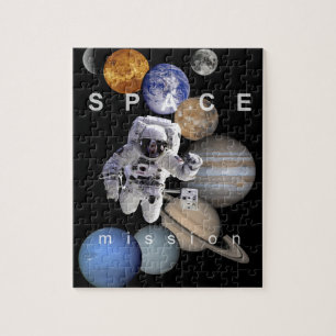 Puzzle planetas del sistema solar de misión astronauta es