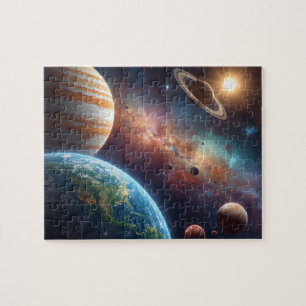 Puzzle Planetas Nebulosa Espacio Profundo Júpiter Tierra