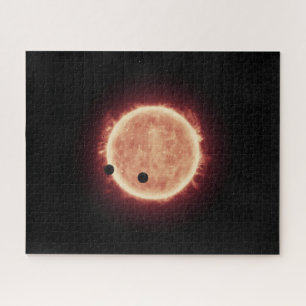 Puzzle Planetas Transitando Estrella De Enano Rojo En Tra