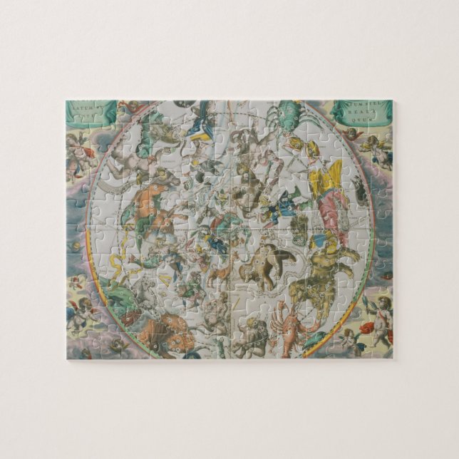 Puzzle Planisferio celestial que muestra los Rótulos del (Horizontal)