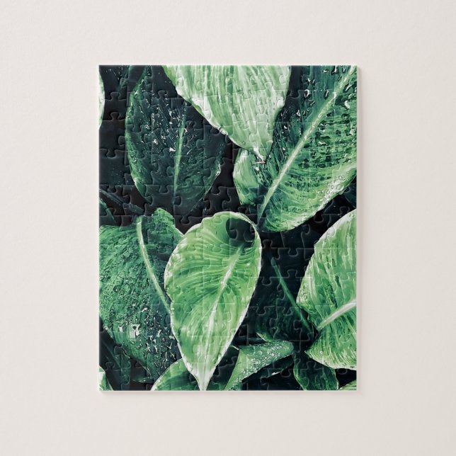 Puzzle Plant Print Groen Kunst Green Art (Vertical)