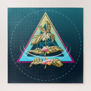 Puzzle planta de café de oro cosmico