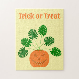 Puzzle Planta de Monstera de Halloween en Personalizado d