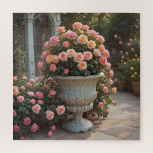 Puzzle Plantador de rosas rosadas