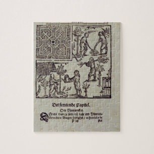 Puzzle Plantando árboles, "del jardinero holandés" por