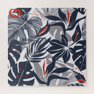 Puzzle Plantas de jungla: Orgánica floral sin foco