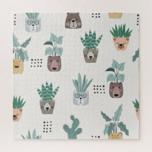 Puzzle Plantas personalizados: Cara de oso sin problemas