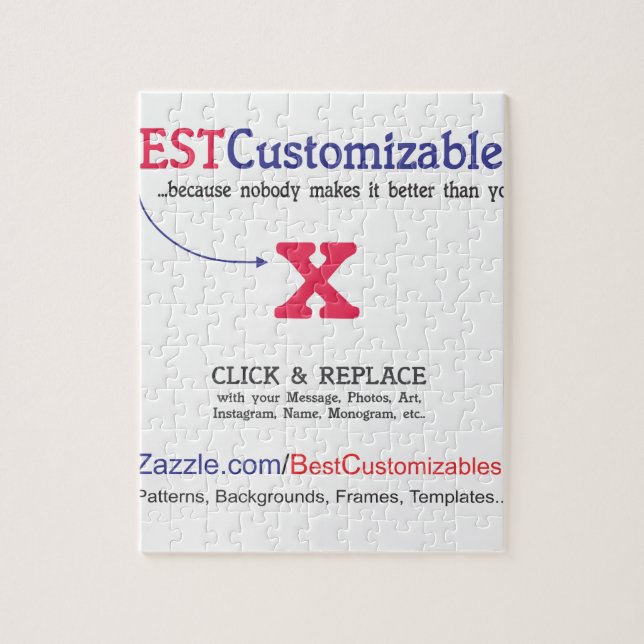 Puzzle Plantilla adaptable del regalo (Vertical)