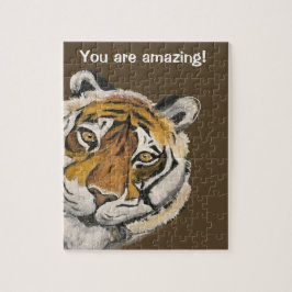 Puzzle Plantilla de cara asombrosa de Tai Chi Tiger