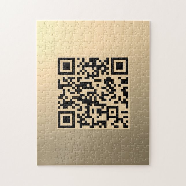 Puzzle Plantilla de código QR editable instantáneamente | (Vertical)