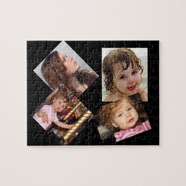 Puzzle Plantilla de cuatro Collages de fotos (Horizontal)