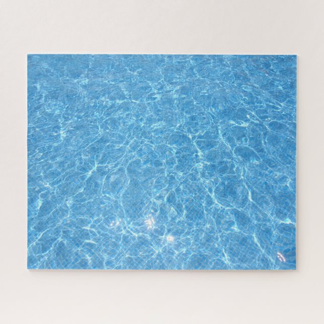 Puzzle Plantilla de la piscina del Blue Water Aqua (Horizontal)