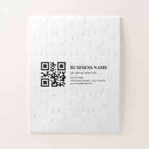Puzzle Plantilla de nombre de negocio de código QR person