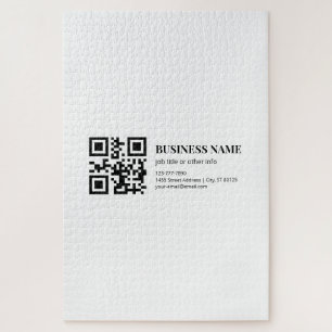 Puzzle Plantilla de nombre de negocio de código QR person