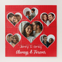 Puzzle Plantilla de seis fotos románticas