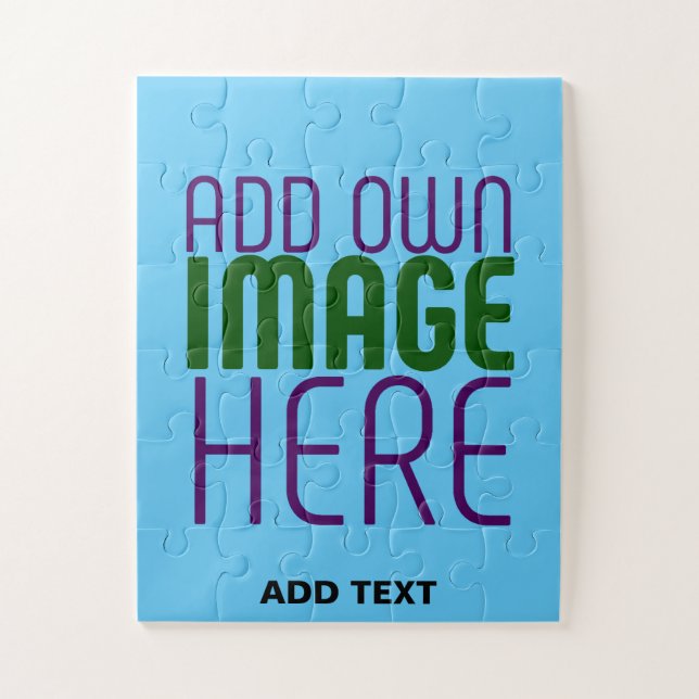 PUZZLE PLANTILLA DE TEXTO DE IMAGEN AZUL MODERNA EDITABLE (Vertical)