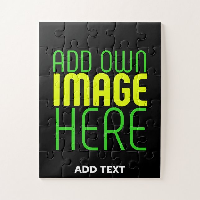 PUZZLE PLANTILLA DE TEXTO DE IMAGEN NEGRA SENCILLA EDITAB (Vertical)