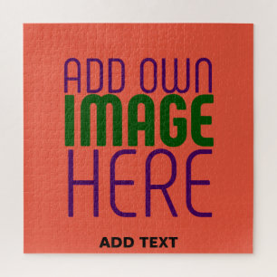 PUZZLE PLANTILLA DE TEXTO DE IMAGEN ROJA MODERNA EDITABLE