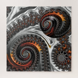 Puzzle Plata y Naranja Mandelbrot con Esfera